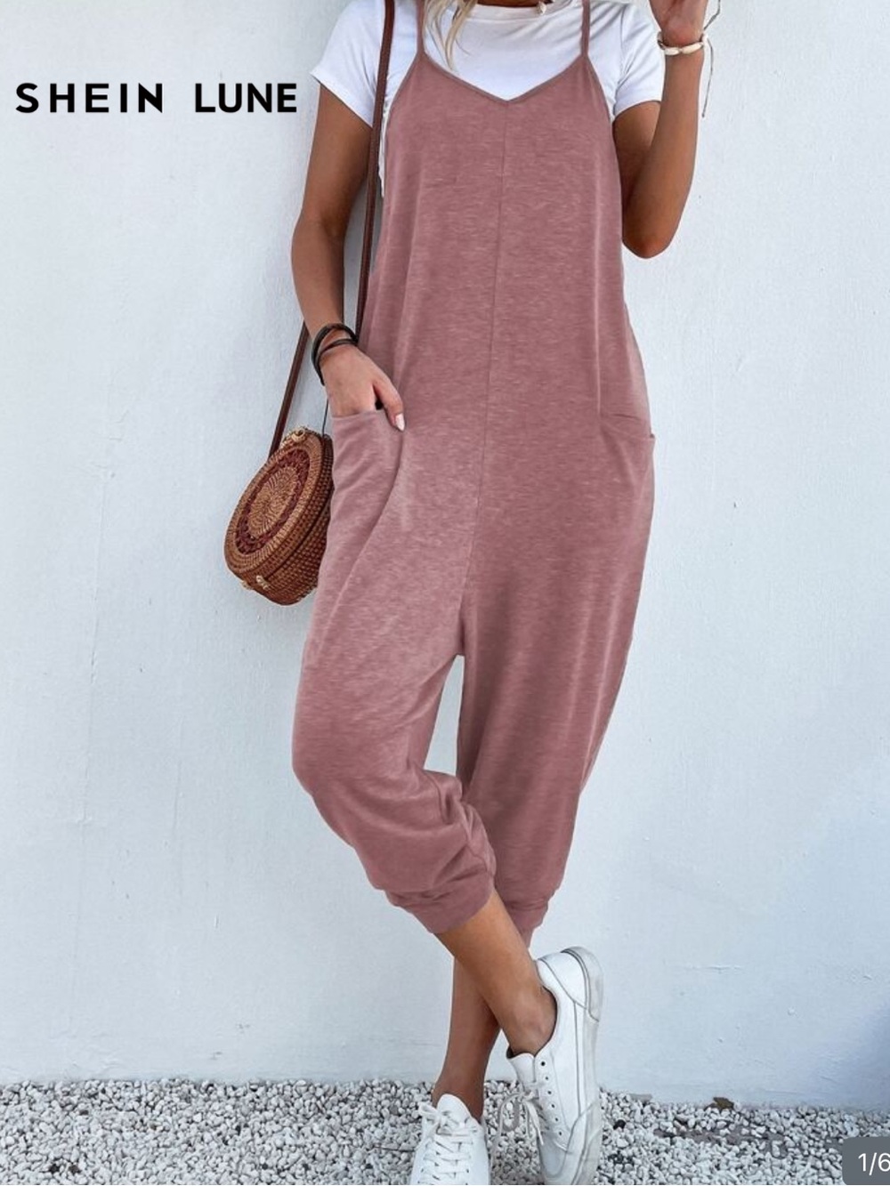 SHEIN pink tank Jumpsuit size small